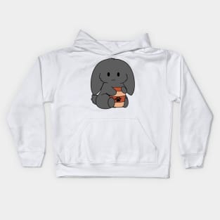 Black Bunny Coffee Kids Hoodie